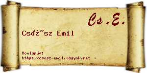 Csősz Emil névjegykártya